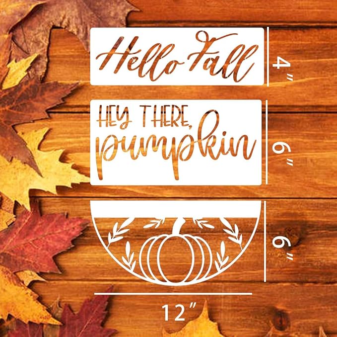 Fall Stencils for Painting on Wood Pumpkin Stencil Fall Leaves Maple Stencil - Image 2