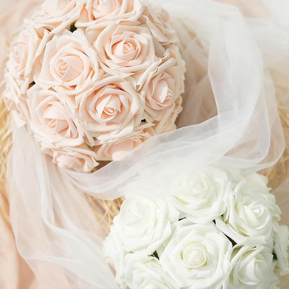 Artificial Flowers Foam Fake Roses 25pcs Mix Colors Roses - Image 3
