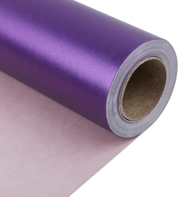 NESCCI Deep Purple Matte Wrapping Paper, Solid Color Pearly-Lustre Paper by NESCCI