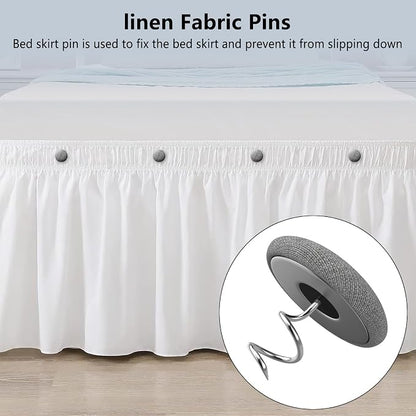12 Colors Fabric Covered Button Twist Pins Dust Ruffle Pins- - Image 5
