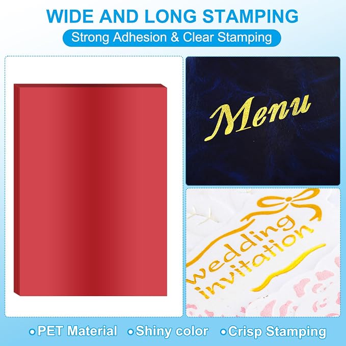 PATIKIL 11.7x8.3" Hot Stamping Foil Paper Sheet, 20 Sheets A4 Heat Transfer Hot - Image 3