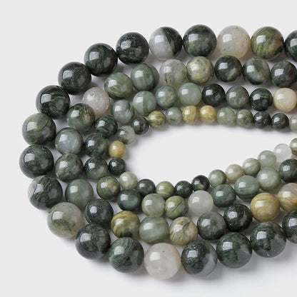 90pcs 4mm Natural Green Hair Quartz Stone Beads - Image 3