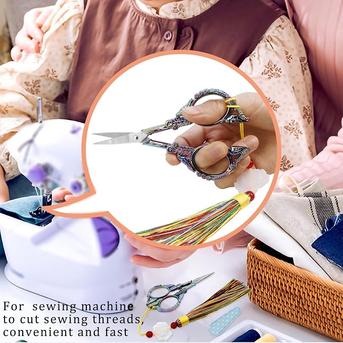 BIHRTC 4.5Inch Sewing Scissors Stainless Steel Sharp Tip Scissors - Image 5
