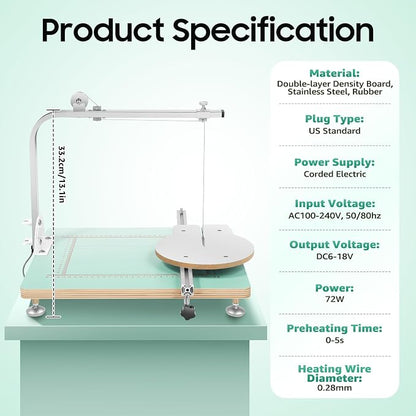 Tabletop Hot Wire Foam Cutter - 72W Portable & Lightweight Machine - Image 9