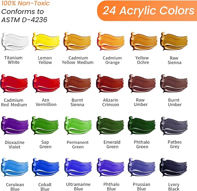 Falling in Art Acrylic Paint Set, Canvas Painting Kit - Image 3