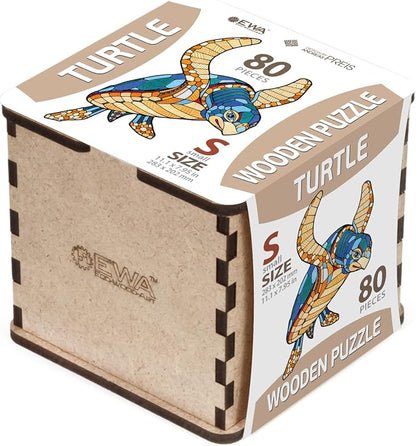 EWA Home Décor – Turtle Small 80 Pieces – Wooden Jigsaw Puzzle - Image 4