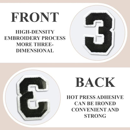 Number Iron On Patches, Numbers 0-9 Embroidery Applique Patch, DIY Decorative - Image 3