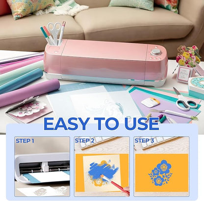 FSWCCK 25 Pcs 7.5mil 12 x 12 Inch Milky Translucent PET Blank Stencil Sheets - Image 4