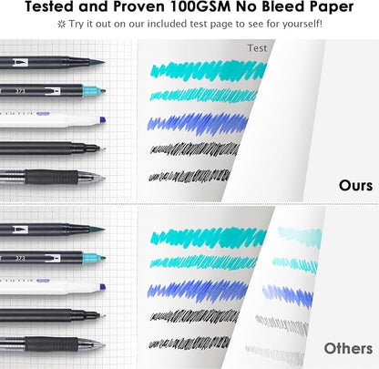 5 Pack Graph Paper Notebook, 312 Numbered Pages Graph Notebook Bulk, 100gsm No - Image 5