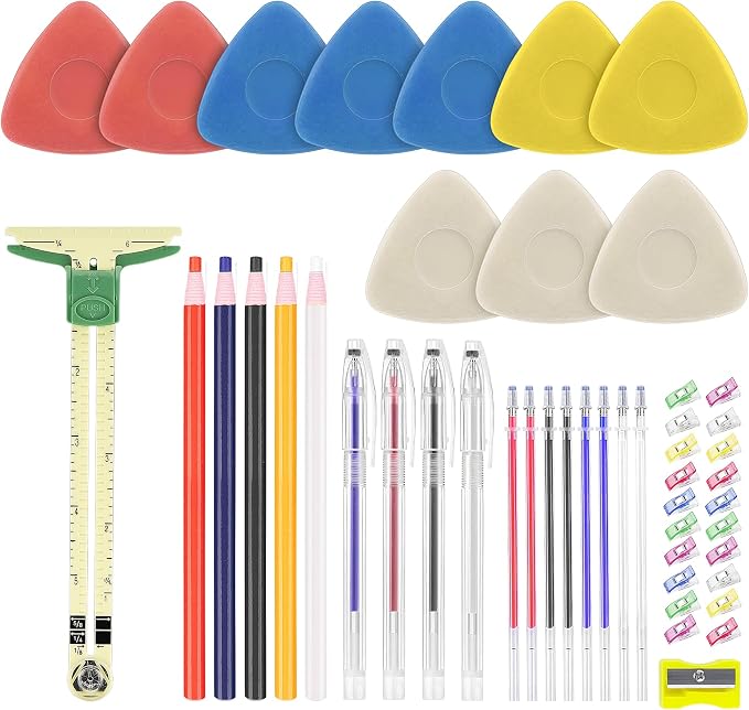 StiVerse 49 pcs Tailors Chalk Kit, Fabric Chalk Markers by StiVerse