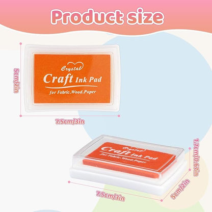 HAFFUZI Washable Stamp Pads for Kids, Ink Pads for Rubber Stamps, 8 Color - Image 3