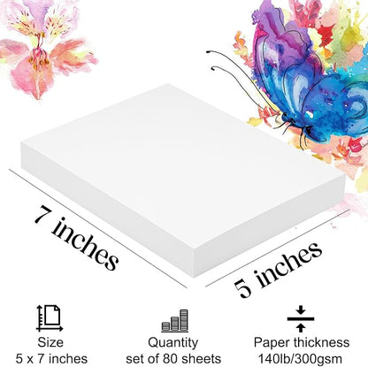 Watercolor Paper 5x7 inches 80 Sheets, Heavyweight Artist Paper 140lb/300GSM - Image 4