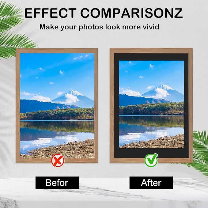 15 Pack 12x16 Black Picture Mats, Frame Mattes - Image 3