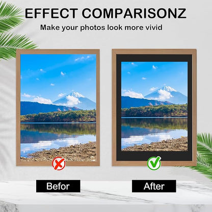 15 Pack 12x16 Black Picture Mats, Frame Mattes - Image 3