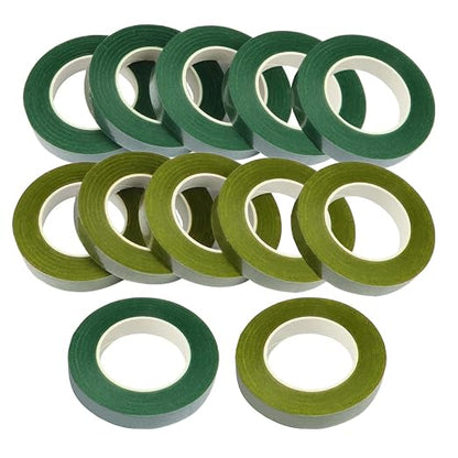 12 Rolls 1/2 Inch 30 Yard Green Floral Tape by Cettkowns