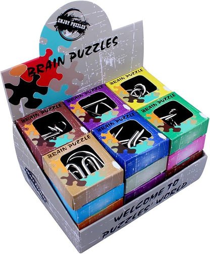 AHYUAN 24 Pack Metal Puzzles Brain Teaser IQ Wire Metal Puzzles - Image 2