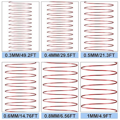 10 Rolls Copper Jewelry Wire, 10 Assorted Colors 0.6 mm Dia. Beading Wire - Image 4