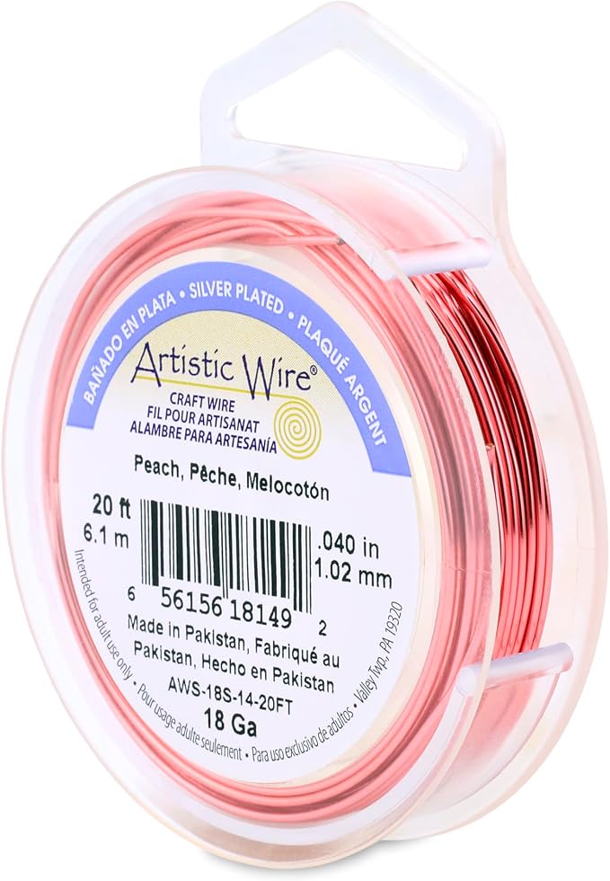 Artistic Wire, 18 Gauge Silver Plated Tarnish Resistant Colored Copper Craft by ArtisticWire