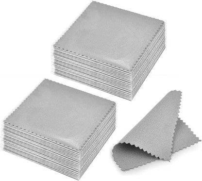 SEVENWELL 100pcs Jewelry Cleaning Cloth Gray Polishing Cloth by SEVENWELL