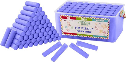 Kid Made Modern 60 Count Pack of Sidewalk Chalk – Purple by KidMadeModern