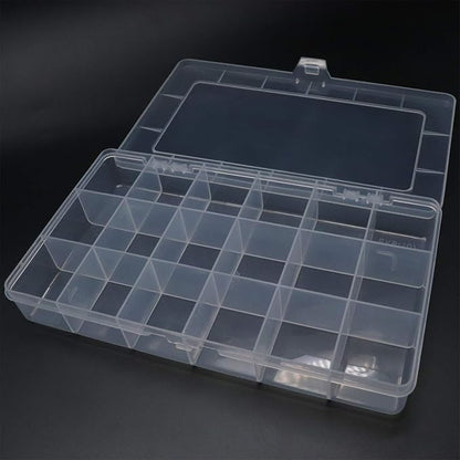 Xiaoyztan Clear Plastic Organizer, 18 Fixed Grids, Jewelry Box Bead Storage - Image 2