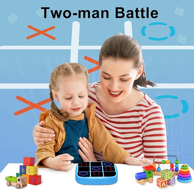 Tic-Tac-Toe Bolt Game, 4-in-1 Handheld Puzzle Games Console, Electronic - Image 6