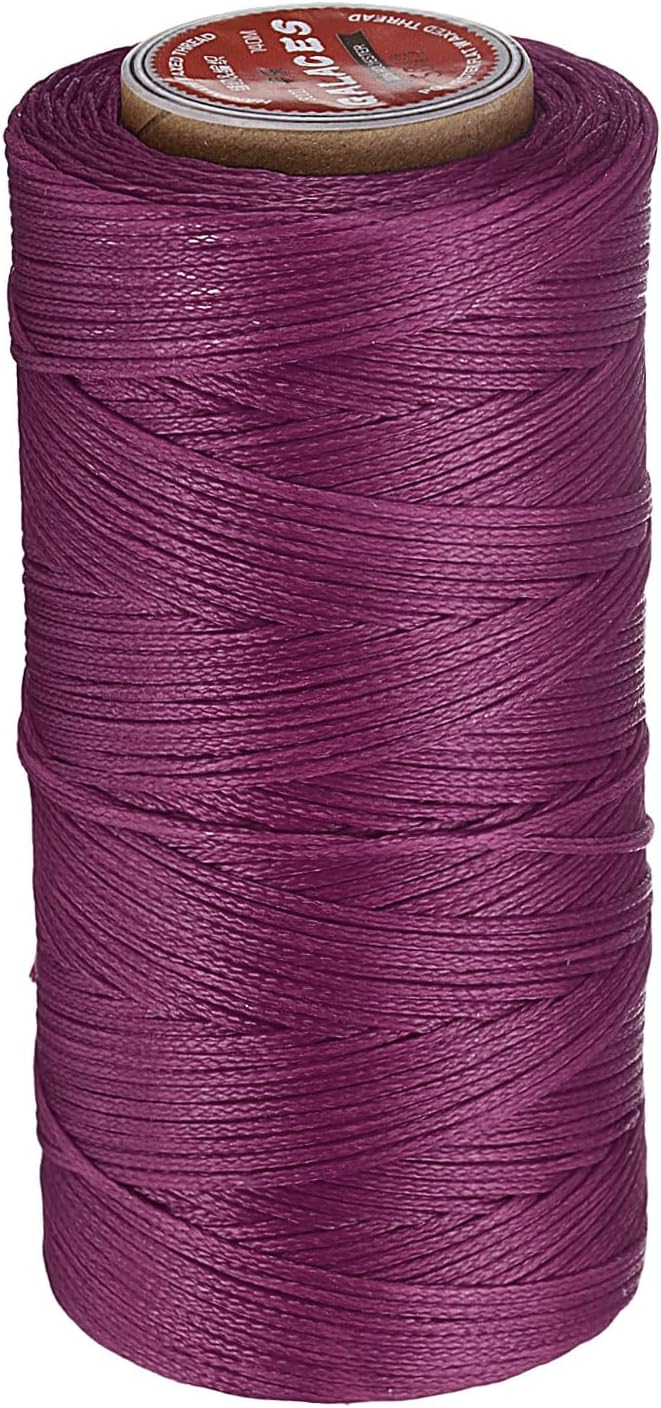 uxcell Flat Leather Sewing Waxed Thread, 140m / 153 Yards Polyester Wax String by uxcell