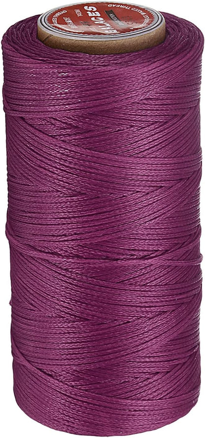 uxcell Flat Leather Sewing Waxed Thread, 140m / 153 Yards Polyester Wax String by uxcell