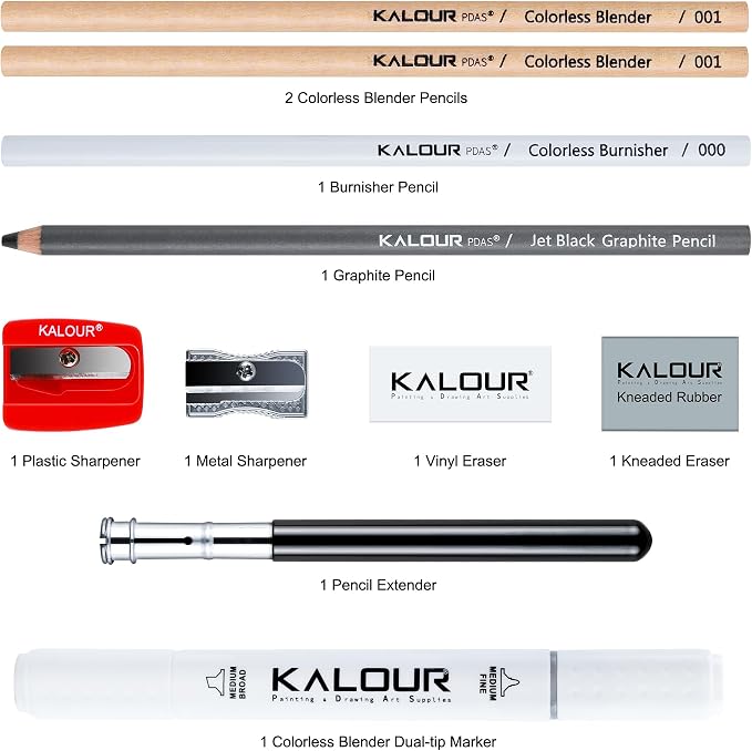 KALOUR Colored Pencil Accessory Kit, - Image 2
