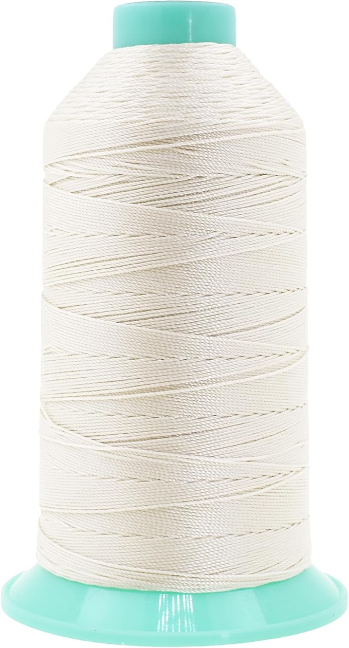 Mandala Crafts Bonded Nylon Thread Off White Heavy Duty Sewing Threads by MandalaCrafts