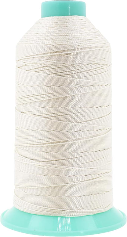 Mandala Crafts Bonded Nylon Thread Off White Heavy Duty Sewing Threads by MandalaCrafts
