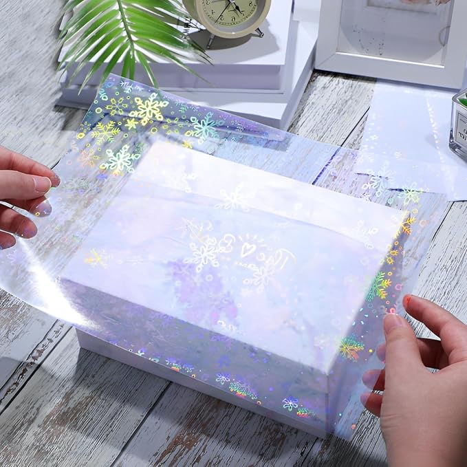 STARVAST 90 Sheets Holographic Sticker Paper, Transparent Holographic Vinyl - Image 5
