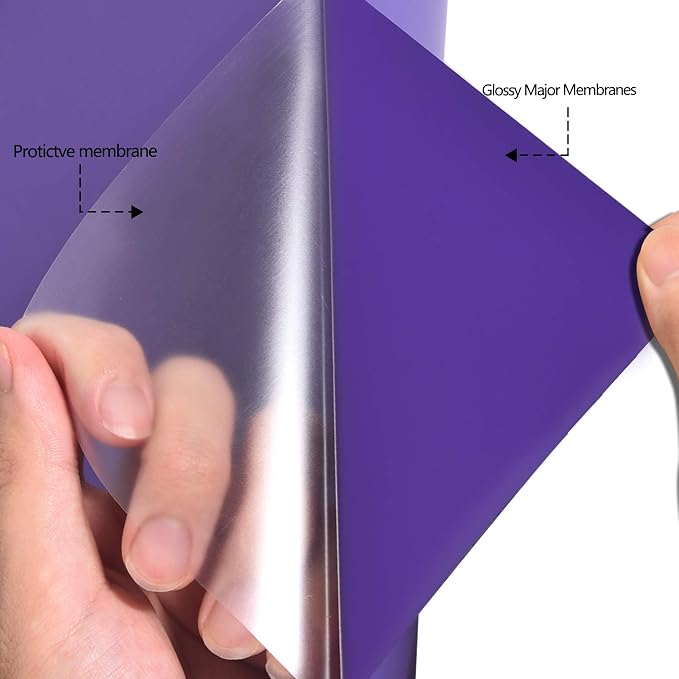 RENLITONG Purple HTV Iron on Vinyl 12Inch by 10ft Roll Heat Transfer Vinyl - Image 3