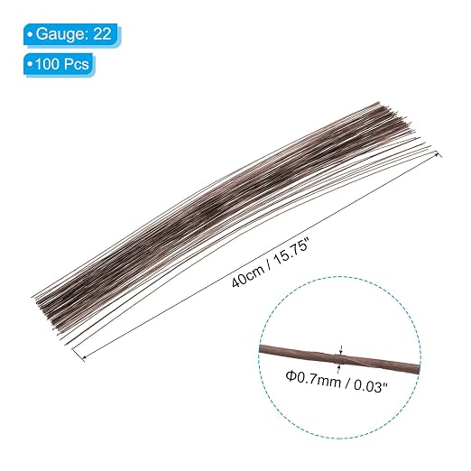 PATIKIL 22 Gauge 16" Floral Stem Wire - Image 2