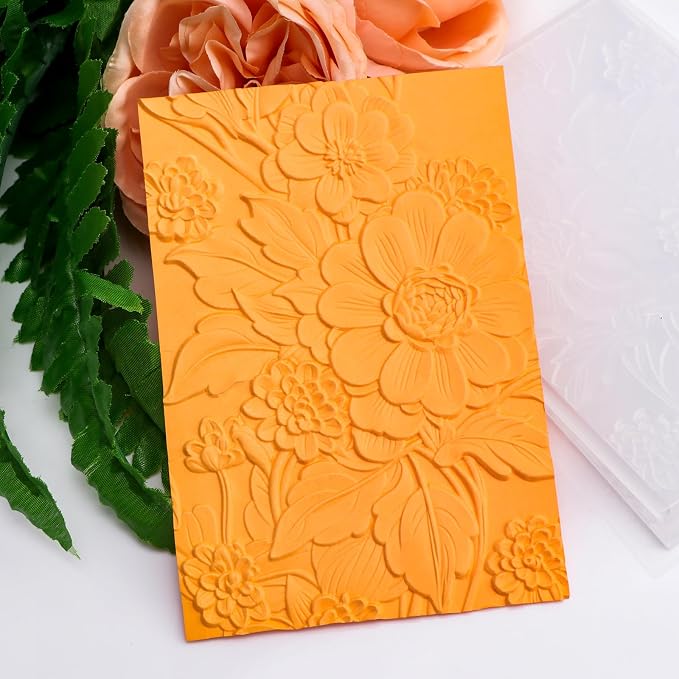 BAOFALI 3D Embossing Folder for Card Making Texture Fades Blossom Bloom Floral - Image 5