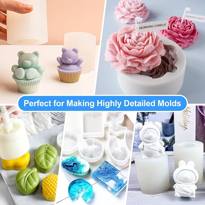 Silicone Mold Making Kit, 22oz 15A Elastic Liquid Silica Gel - Image 6