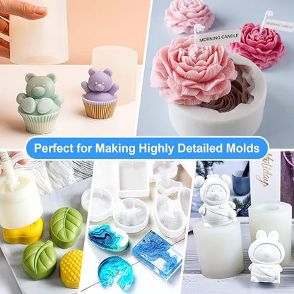 Silicone Mold Making Kit, 70.5oz 15A Elastic Liquid Silica Gel - Image 6