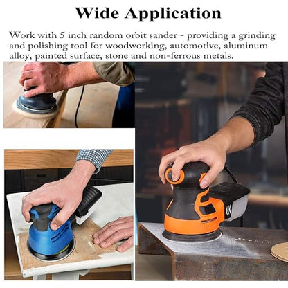 5-Inch 8-Hole Hook and Loop Sanding Discs 80-Grit Random Orbit Sandpaper - Image 7
