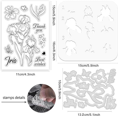 ORIGACH Iris Layering Stencil Stamp and Die Set - Image 2