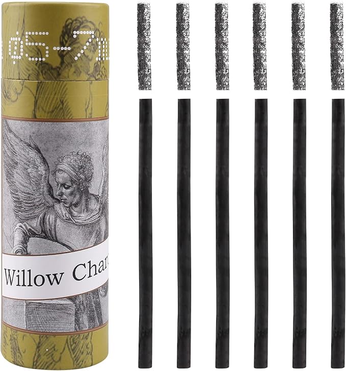 LOONENG Willow Charcoal Sticks, Natural Willow Charcoal by LOONENG