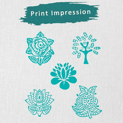 Floral Wood Printing Stamp Block - Image 3