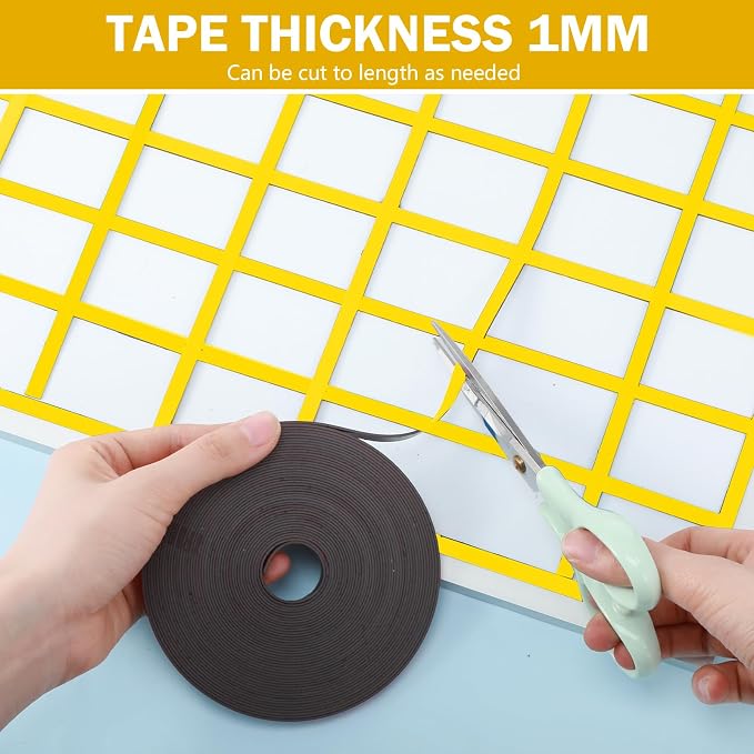 Magnetic Tape Roll Thin Strips, 0.39 Inch x 66 Feet Magnetic Board Dividers - Image 3