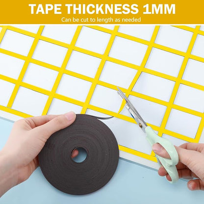 Magnetic Tape Roll Thin Strips, 0.39 Inch x 66 Feet Magnetic Board Dividers - Image 3