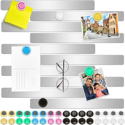 Wukong 10 Pack | 30x3cm Magnetic Stainless Silver Boards Strips, Adhesive by Wukong