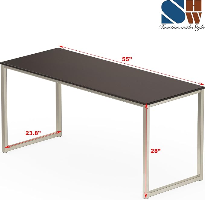 SHW Mission 55-Inch Home Office Computer Desk - Image 3