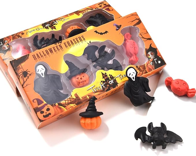 HILAZA 3D Halloween Erasers for Kids by HILAZA