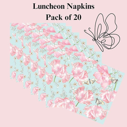 20-ct 13x13 Flowers Paper Luncheon Decoupage Napkins, 3-Ply Servilletas Printed - Image 4
