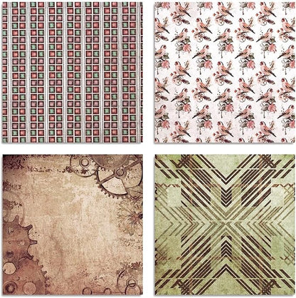 Vintage Steampunk & Bohemian Scrapbook Paper Pad - Image 4