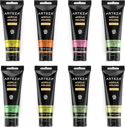 Arteza Metallic Acrylic Paint, Rich Pigments, Non Fading, Non Toxic Paints - Image 8