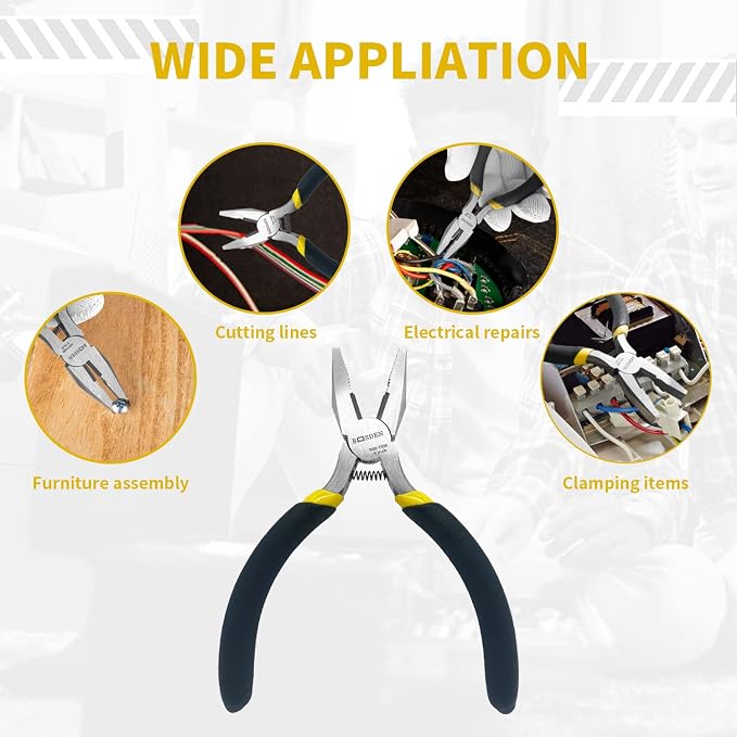 BOOSDEN Mini Lineman's Pliers, 5 Pack, 5 Inch High Leverage Cutting Pliers - Image 4